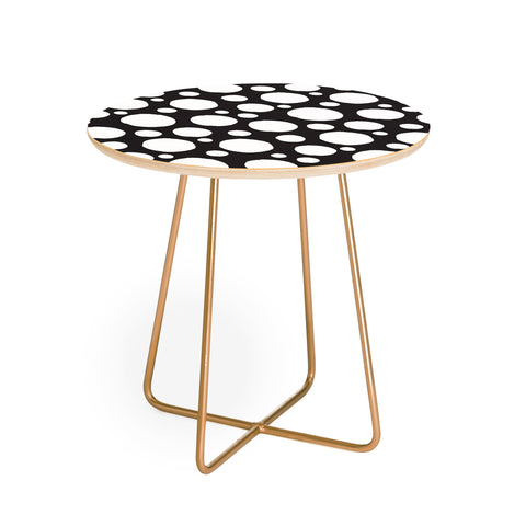 Avenie Ink Circles Round Side Table