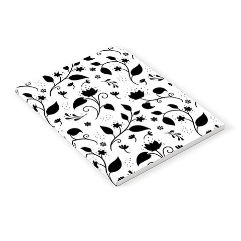 Avenie Ink Floral Black And White Notebook
