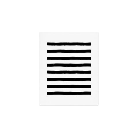 Avenie Ink Stripes Black and White Art Print