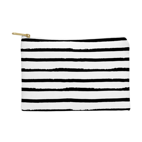Avenie Ink Stripes Black and White II Pouch