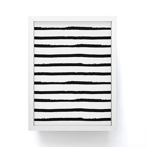 Avenie Ink Stripes Black and White II Framed Mini Art Print