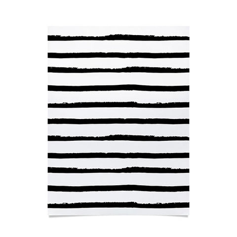 Avenie Ink Stripes Black and White II Poster