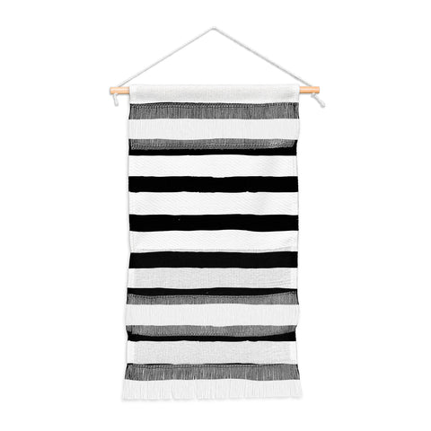 Avenie Ink Stripes Black and White Wall Hanging Portrait