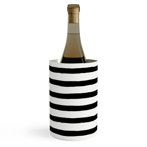 Avenie Ink Stripes Black and White Wine Chiller