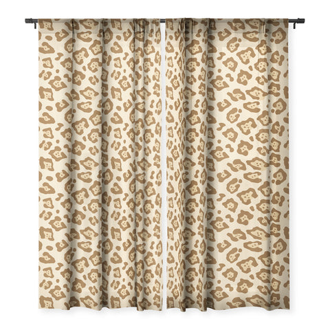 Avenie Jaguar Print Sheer Non Repeat