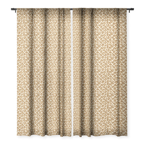 Avenie Jaguar Print Sheer Window Curtain
