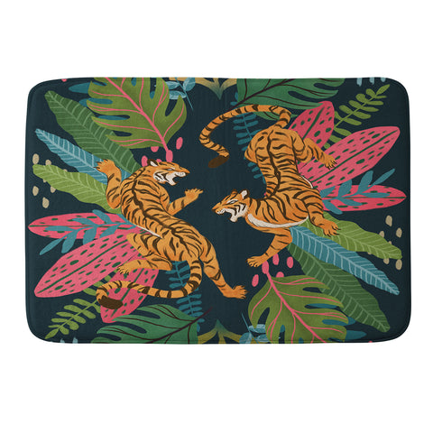 Avenie Jungle Cats Memory Foam Bath Mat