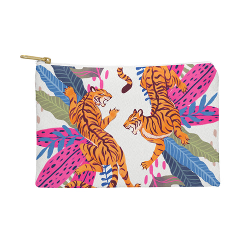 Avenie Jungle Cats Blue Pouch