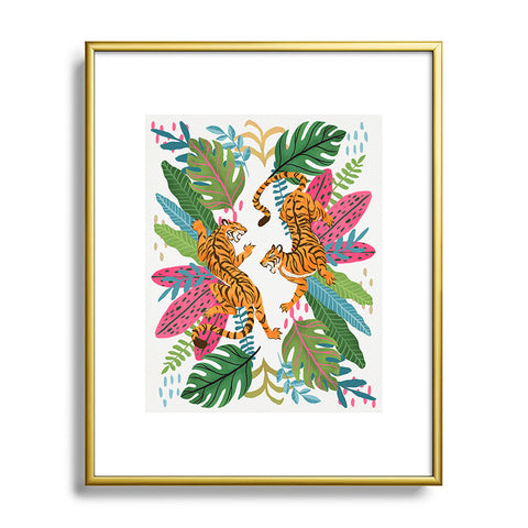 Avenie Jungle Cats II Metal Framed Art Print