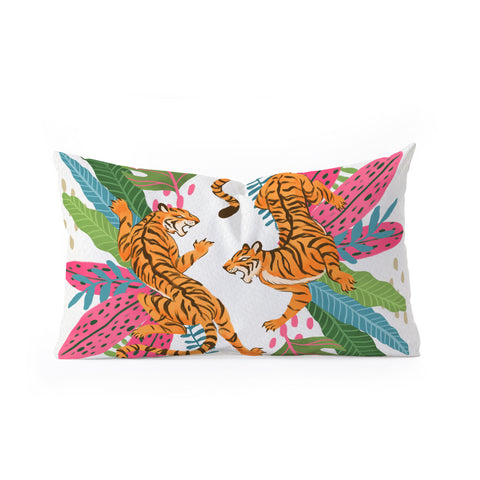 Avenie Jungle Cats II Oblong Throw Pillow