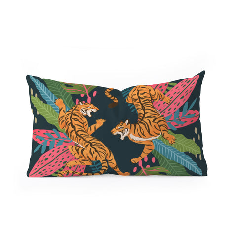 Avenie Jungle Cats Oblong Throw Pillow