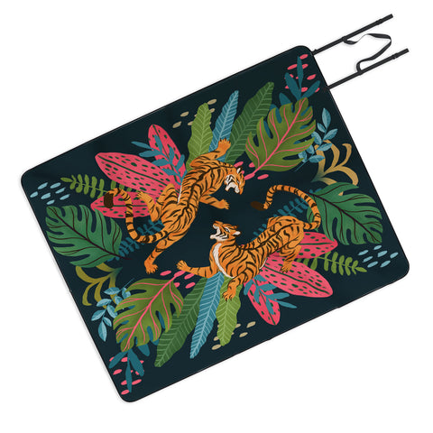 Avenie Jungle Cats Picnic Blanket