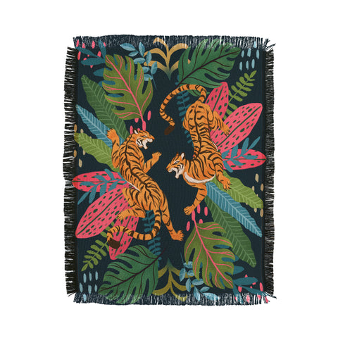 Avenie Jungle Cats Throw Blanket