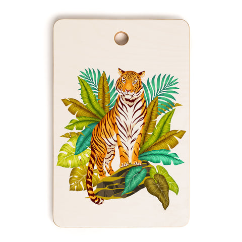 Avenie Jungle Tiger Light Cutting Board Rectangle