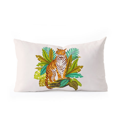 Avenie Jungle Tiger Light Oblong Throw Pillow