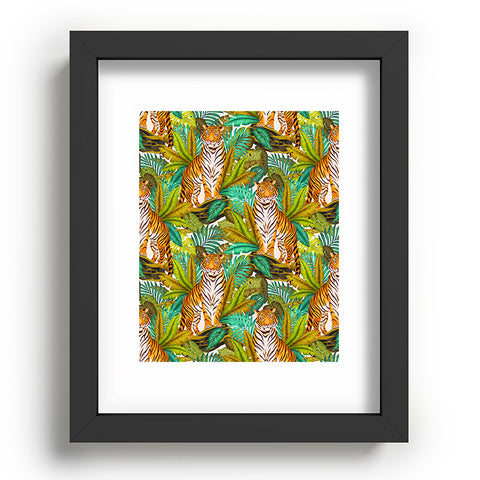 Avenie Jungle Tiger Light Pattern Recessed Framing Rectangle