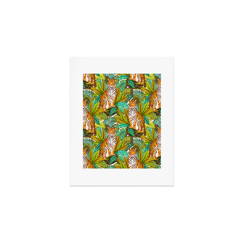 Avenie Jungle Tiger Light Pattern Art Print