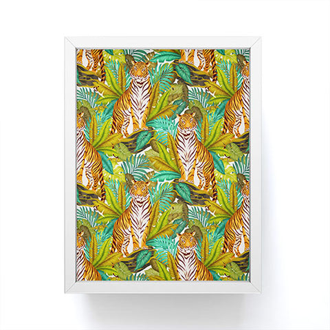 Avenie Jungle Tiger Light Pattern Framed Mini Art Print
