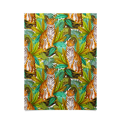 Avenie Jungle Tiger Light Pattern Poster