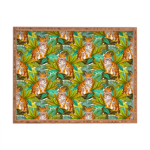 Avenie Jungle Tiger Light Pattern Rectangular Tray