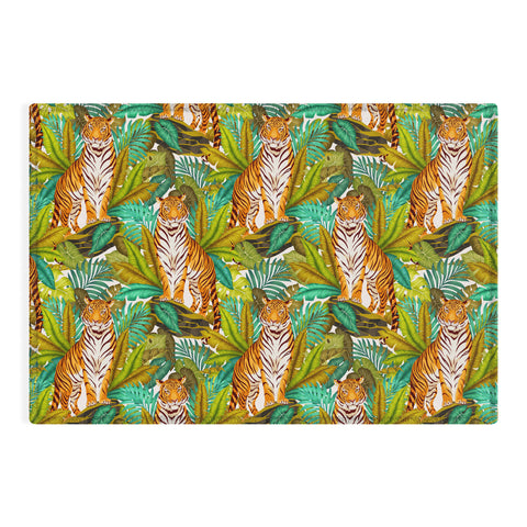 Avenie Jungle Tiger Light Pattern Outdoor Rug