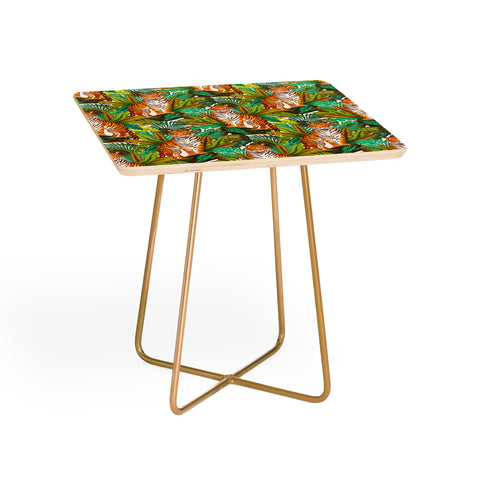 Avenie Jungle Tiger Light Pattern Side Table