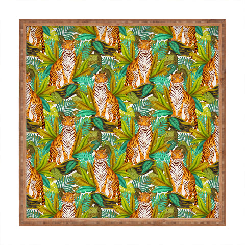 Avenie Jungle Tiger Light Pattern Square Tray
