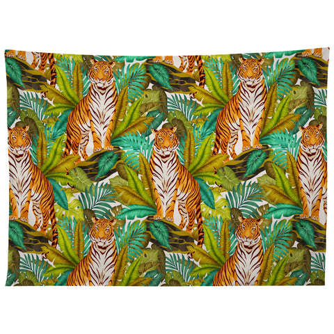 Avenie Jungle Tiger Light Pattern Tapestry