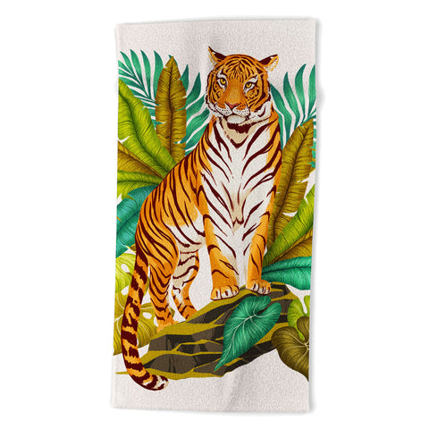 Avenie Jungle Tiger Light Beach Towel