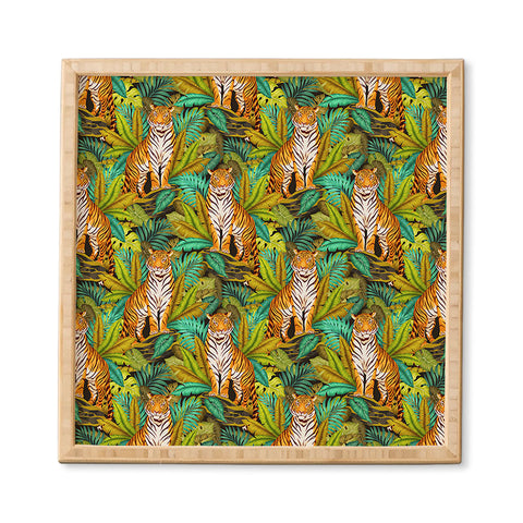 Avenie Jungle Tiger Pattern Framed Wall Art