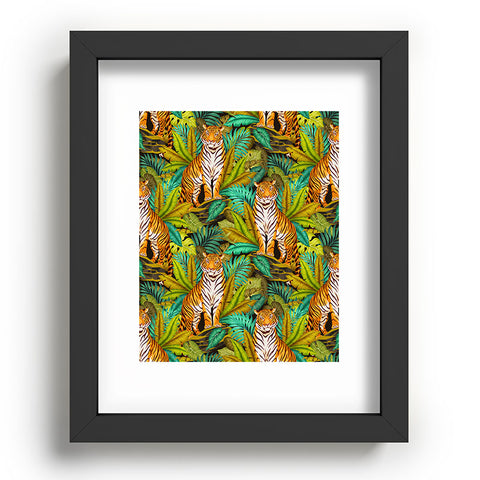 Avenie Jungle Tiger Pattern Recessed Framing Rectangle