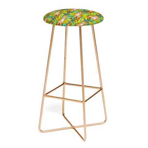 Avenie Jungle Tiger Pattern Bar Stool