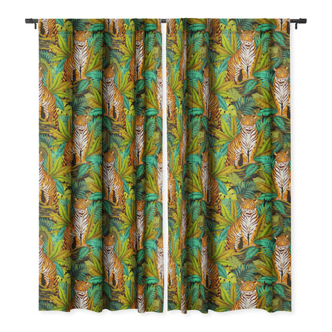 Avenie Jungle Tiger Pattern Blackout Window Curtain