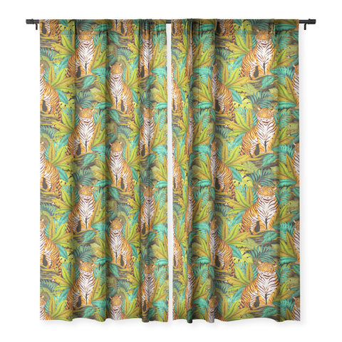 Avenie Jungle Tiger Pattern Sheer Non Repeat