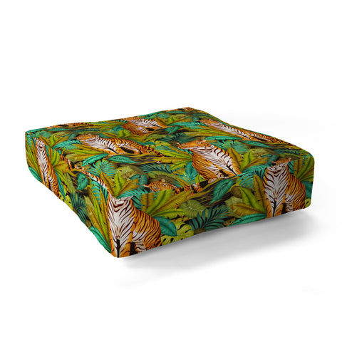 Avenie Jungle Tiger Pattern Floor Pillow Square