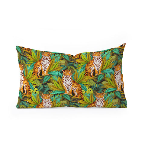 Avenie Jungle Tiger Pattern Oblong Throw Pillow