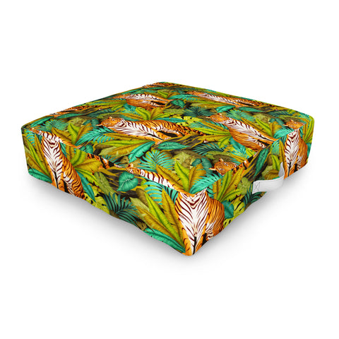 Avenie Jungle Tiger Pattern Outdoor Floor Cushion