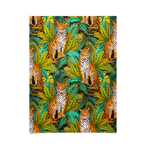 Avenie Jungle Tiger Pattern Poster