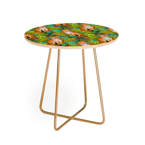 Avenie Jungle Tiger Pattern Round Side Table