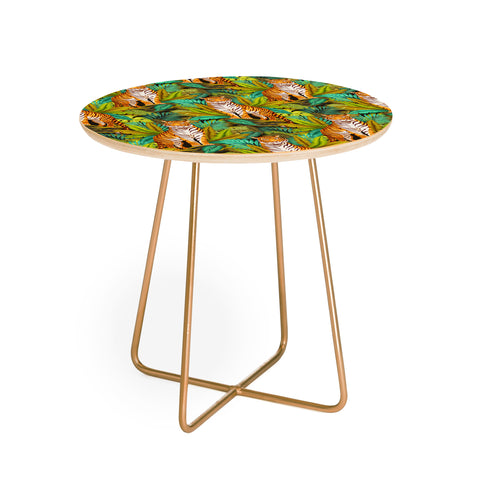 Avenie Jungle Tiger Pattern Round Side Table