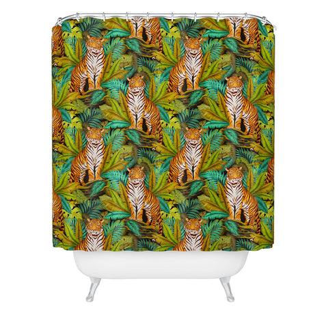 Avenie Jungle Tiger Pattern Shower Curtain