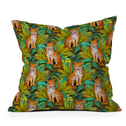 Avenie Jungle Tiger Pattern Throw Pillow