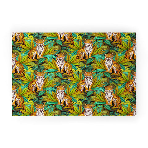 Avenie Jungle Tiger Pattern Welcome Mat