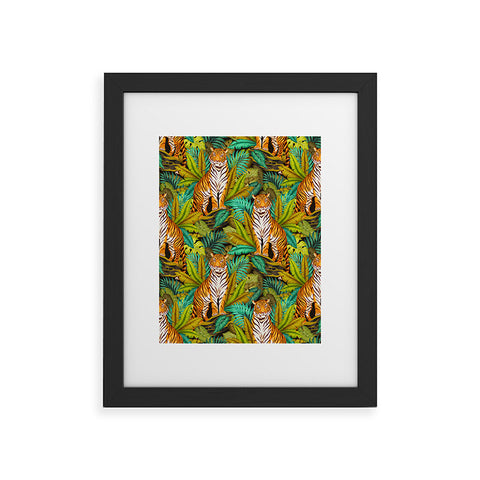 Avenie Jungle Tiger Pattern Framed Art Print