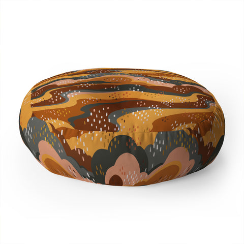 Avenie Land and Sky Floor Pillow Round