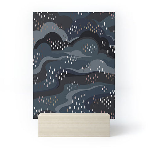 Avenie Land and Sky Night Time Mini Art Print