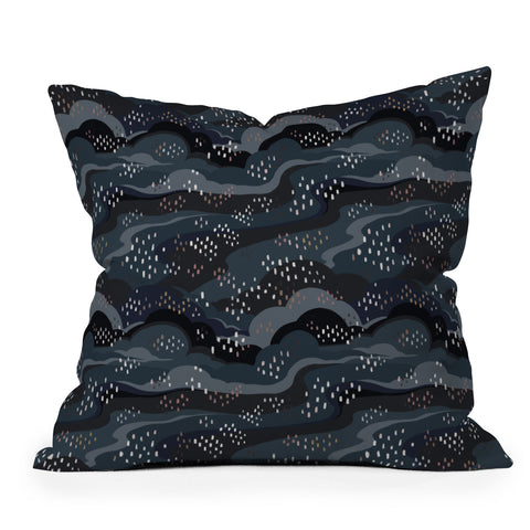 Avenie Land and Sky Night Time Throw Pillow