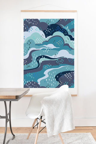 Avenie Land and Sky Ocean Surf Art Print And Hanger