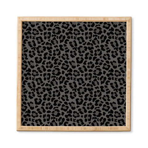 Avenie Leopard Print Black Framed Wall Art