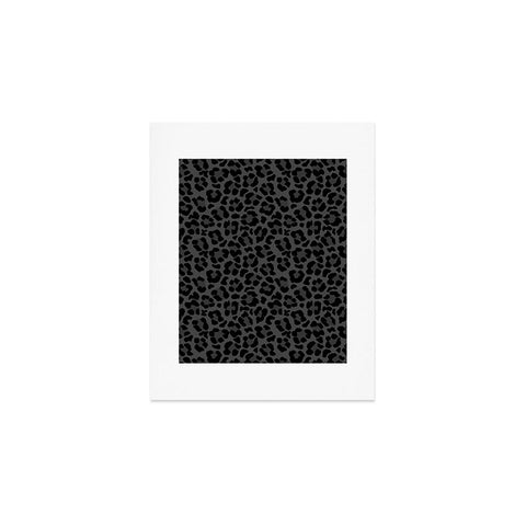 Avenie Leopard Print Black Art Print